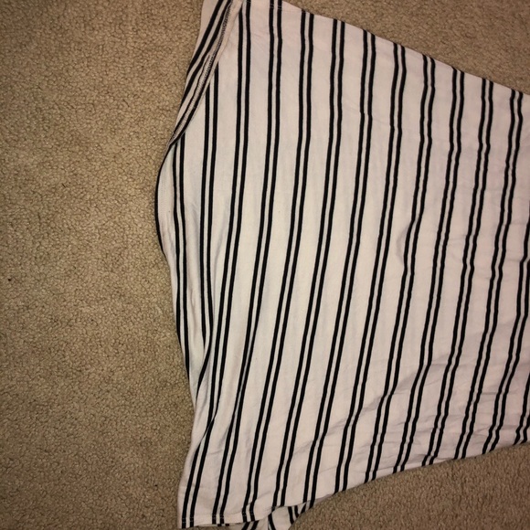 White and Black Striped Maxi Dress - Picture 2 of 12